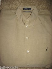 Mens Tan NAUTICA Dress Shirt 16-32/33