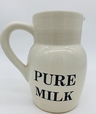 Vintage Anthropologie Ceramic Milk Jug Made In Portuugal