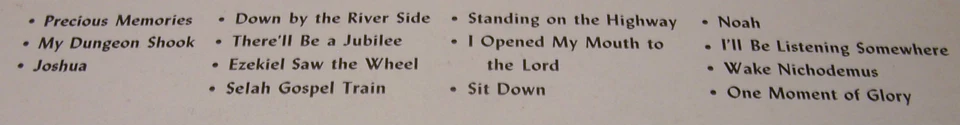 Selah Jubilee Choir "A Treasury of Gospel Hymns" BLACK GOSPEL LP  - Image 2 of 2