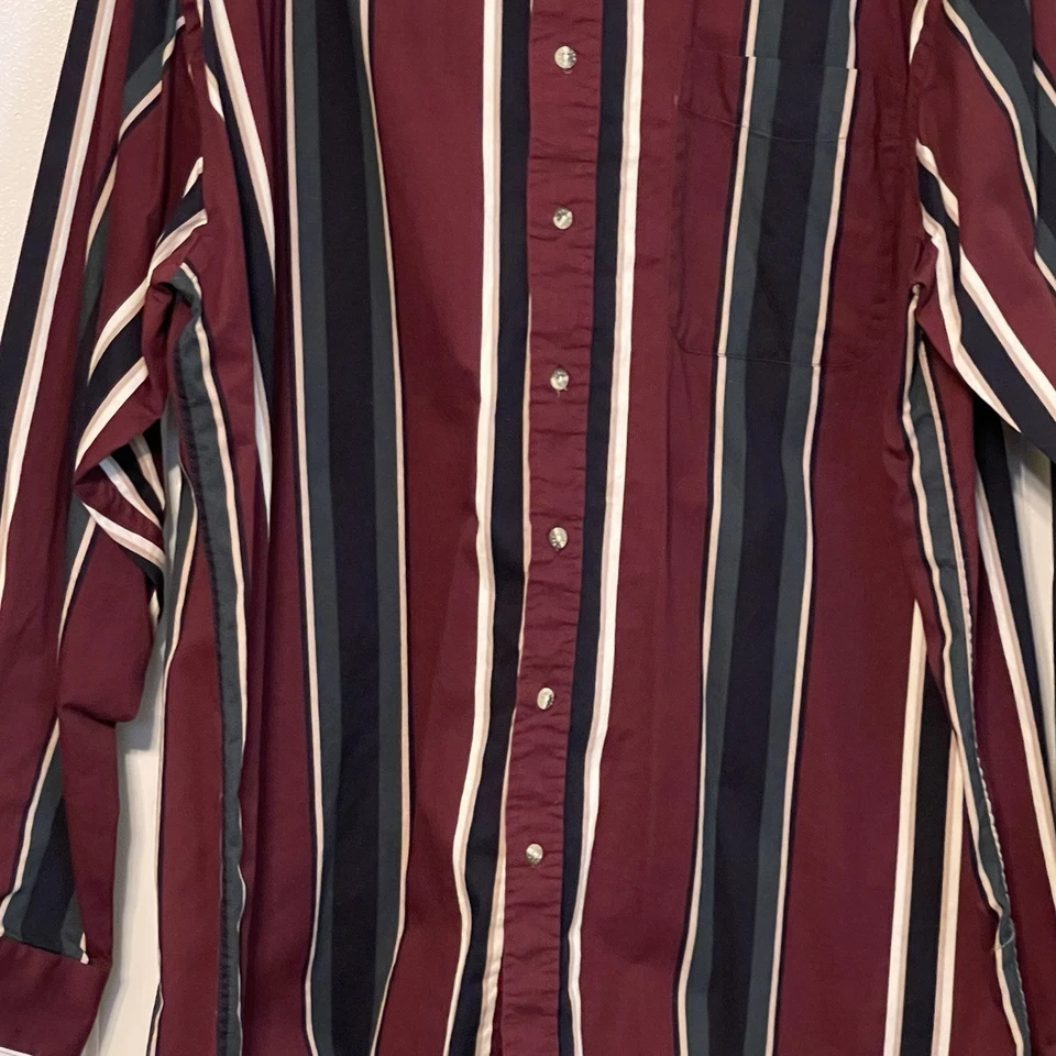 Trader Bay Shirt Men’s X-LT NWOT Striped Classic Long Sleeve Button Up VTG - Image 3 of 4