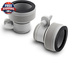 2 Pack Pool Hose Adapter Type B, 1.25" to 1.5" Conversion Connector  Universal
