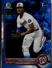 2022 Bowman Draft Sapphire Edition Trey Lipscomb #BDC-197 Washington Nationals