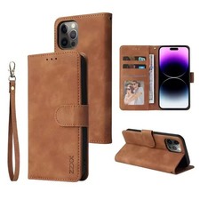 Leather Wallet Phone Case For iPhone 16 Flip Card Slot Holder Cover