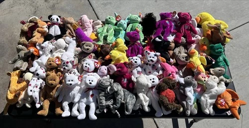 Lot of 61 Ty Beanie Babies – Mixed Collection (1990s–2000s, Retired & Vintage)