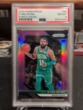 💥 Kyrie Irving 2018 Panini Prizm Purple Prizm 62/75 #98 PSA 8 Celtics
