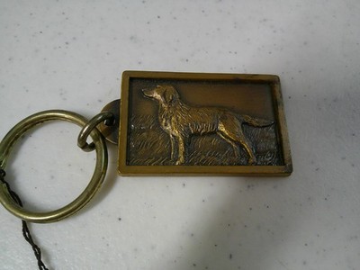 SWANK Solid Bronze Irish Setter Keychain