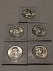 BU++ 1963 franklin half dollar lot silver(5)