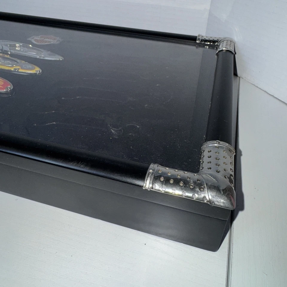 Juego de cuchillos Harley Davidson The Franklin Mint de 3 piezas con vitrina Foto 4 de 4