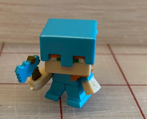 Mojang Minecraft minifigure Diamond armor Alex with axe