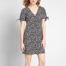 New ModCloth Just Gotta Have It Mini Dress Black White Size 4