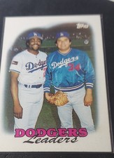 1988 Topps - Team Leaders Fernando Valenzuela, Pedro Guerrero #489