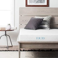 LUCID 5" GEL MEMORY FOAM DUAL-LAYERED CERTIPURUS RELAXED FIRM MATTRESS TWIN