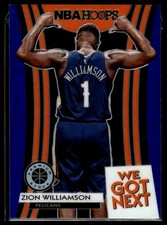 2019-20 Hoops Premium Stock #9 Zion Williamson We Got Next Blue