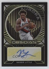 2020-21 Panini Obsidian Aurora Electric Etch Yellow 7/10 Nassir Little Auto 5yi