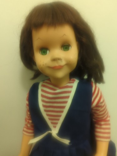 Vintage 1959-61 Vogue Brikette Doll 22" Rare Brunette for Restoration