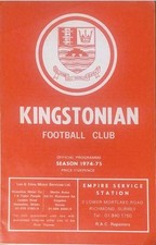 Kingstonian V Bishop&rsquo;s Stortford - 1974/5 Isthmian League Div 1 - 8th March 1975