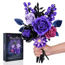 lego The Purple Rose Bouquet (Custom Set) - (UNBRANDED)