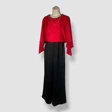 Jessica Howard Womens Red Colorblocked Rhines...