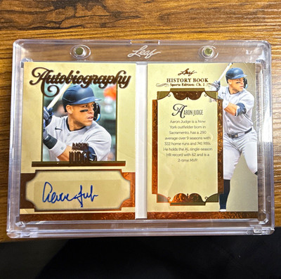 Leaf 2025 History Book Ch.2 Aaron Judge Hard Signed Auto Booklet A-AJ1 2/8