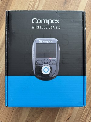 Compex Wireless USA 2.0 Muscle Stimulator Tens Unit Kit TENS + EMS - Open Box