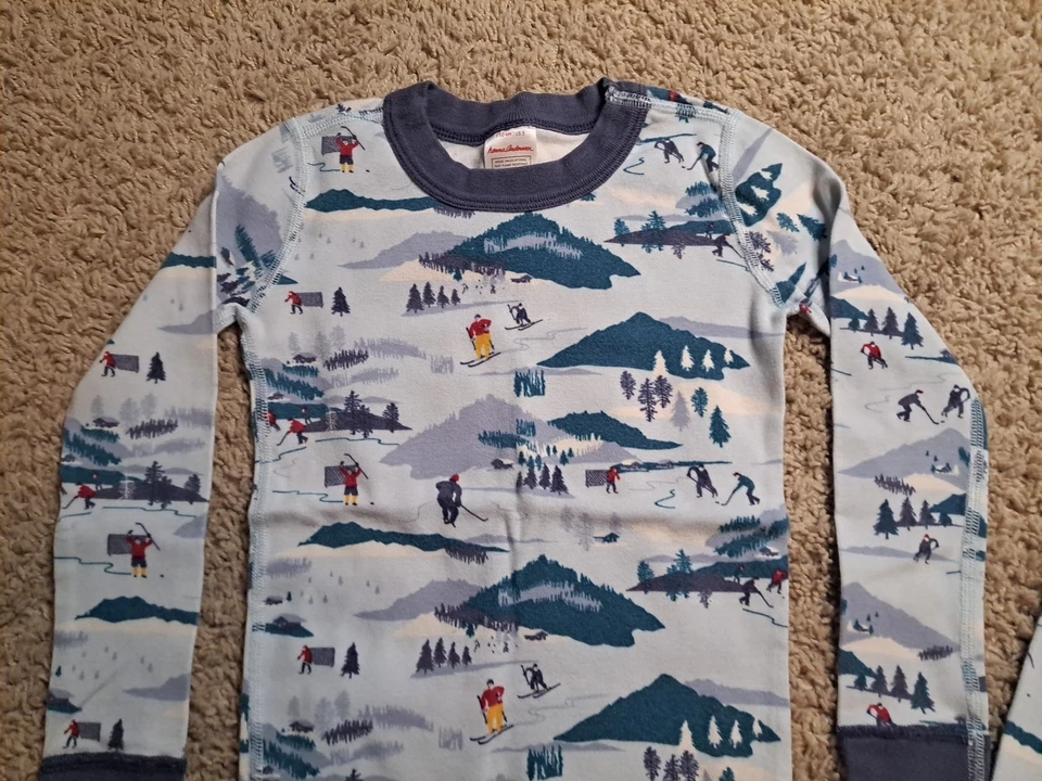 Hanna Anderson Boys 2 Piece Pajamas Winter Skiing Christmas 5T NR - Image 4 of 4