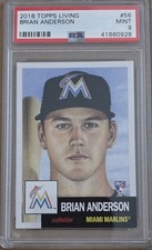 2018 Topps Living Set #56 Brian Anderson RC Rookie PSA 9 Mint SP Card. rookie card picture