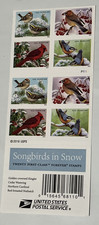 20 FOREVER FIRST CLASS LETTER STAMPS SONGBIRDS IN SNOW MNH 2016 BOOK PANE