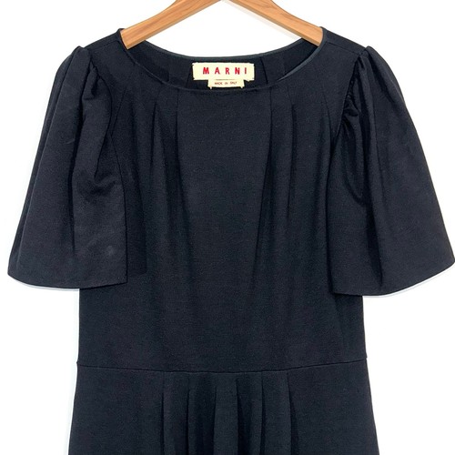 Marni Made in Italy Black Tulip Sleeve Sheath Dress Size Eur 42 - Picture 16 of 16