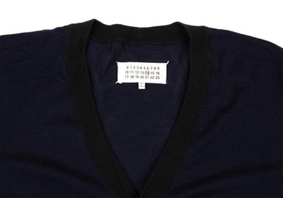 Maison Martin Margiela - Cardigan ⑭ Navy Maison Margiela - NAVY BLUE CARDIGAN WITH EARMOCKS – LE LABO