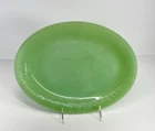 Vintage Anchor Hocking Fire-King Jadeite Jane Ray Platter 12" Green MCM EUC