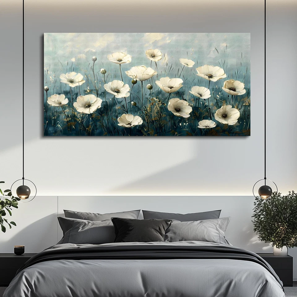 Decoración de pared de lona para dormitorio arte de pared grande para sala de estar oficina decoración... Foto 3 de 4