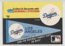 1986 Fleer Eddie Collins Los Angeles Dodgers Pennant Grover Alexamder HOF sb7