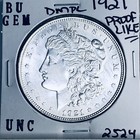 1921 BU GEM MORGAN SILVER DOLLAR UNC MS+++ U.S. MINT RARE COIN 2524 — photo 1