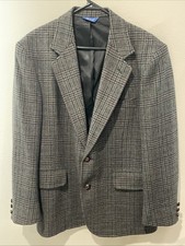 Pendleton Tweed Sport Coat 42R Blazer Virgin Wool Plaid Jacket Vtg Made in USA