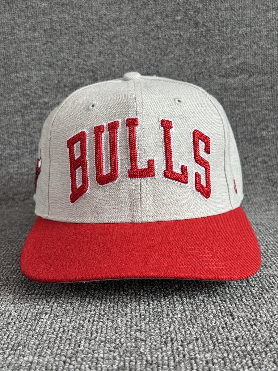 '47 Brand Chicago Bulls Snapback Curved Brim Grey Red One Size NBA Hat