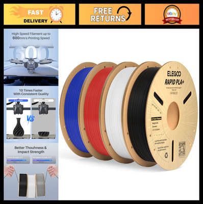 High-Quality 3D Printer Filament Bundle 4KG, 1.75mm PLA+ Fast Printing, 4 Pack B
