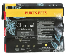 Burt s Bees Charcoal Whitening Fluoride Toothpaste 3PK, Mtn Mint, Exp 1/27