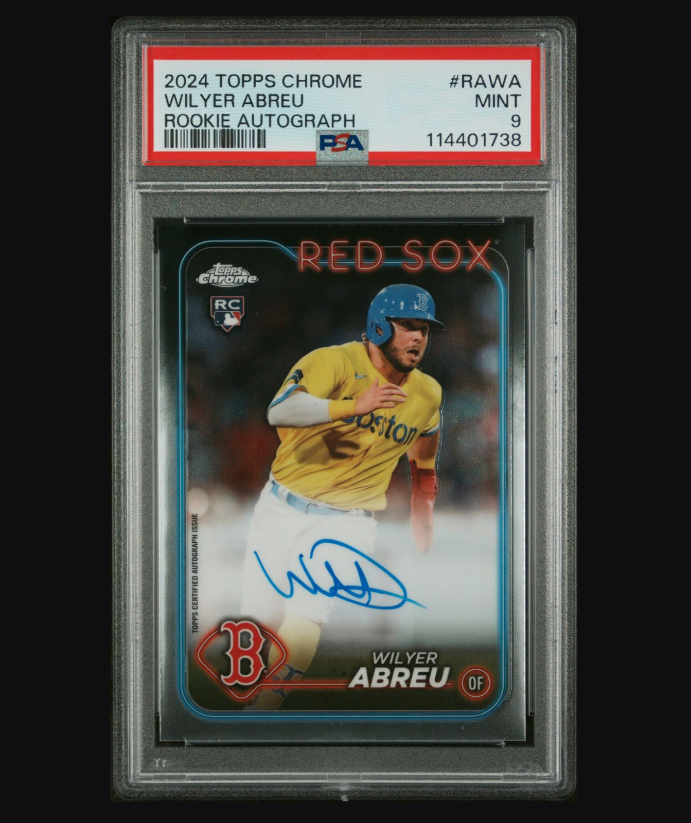 2024 Topps Chrome - Rookie Autographs Wilyer Abreu - PSA 9 - #RA-WA (AU, RC)