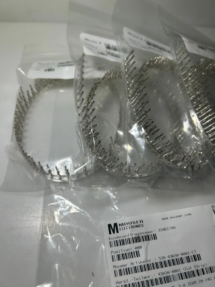 400x Molex 43030-0001 (Cut Strip), Klemme MF 3.0 Term 20-24G F - Image 2 of 2