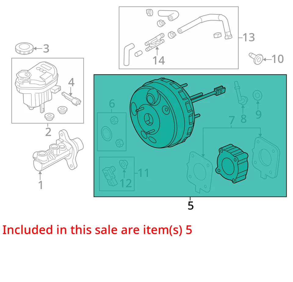 2011-2015 FORD EXPLORER POLICE INTERCEPTOR UTILITY BOOSTER ASY - BRAKE BB5Z2005A - Image 3 of 4