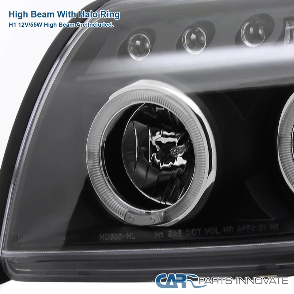 Black Fits 2003-2005 Toyota 4Runner Sport LED Halo Projector Headlights Lamps Foto 4 de 4