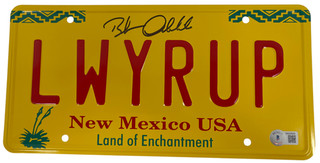 Bob Odenkirk Signed License Plate LWYERUP Breaking Bad Autograph Beckett Holo