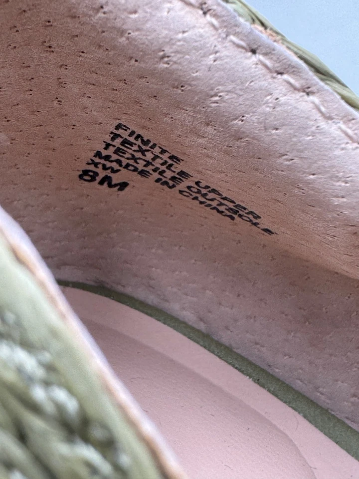 Charles David Olive Green Woven Loafers With Bow Detail Womens Size 8M - Image 4 of 4