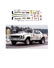 "Bill Jenkins" Grumpys Toy '69 Camaro Decal 1/64 scale AFX Tyco Aurora Autoworld