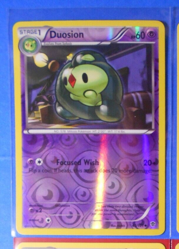 reverse holo Duosion 43/101 Pokemon card BW Plasma Blast uncommon NM