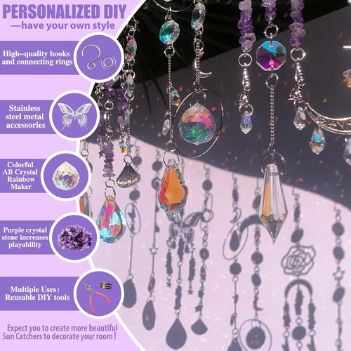 DIY Suncatcher Kit 400Pcs Sun Catchers Making Kit Supplies Crafts Sun Catcher Ki - Picture 3 of 12