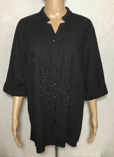 Bobbie Brooks Women Linen Blend Embroidered F...