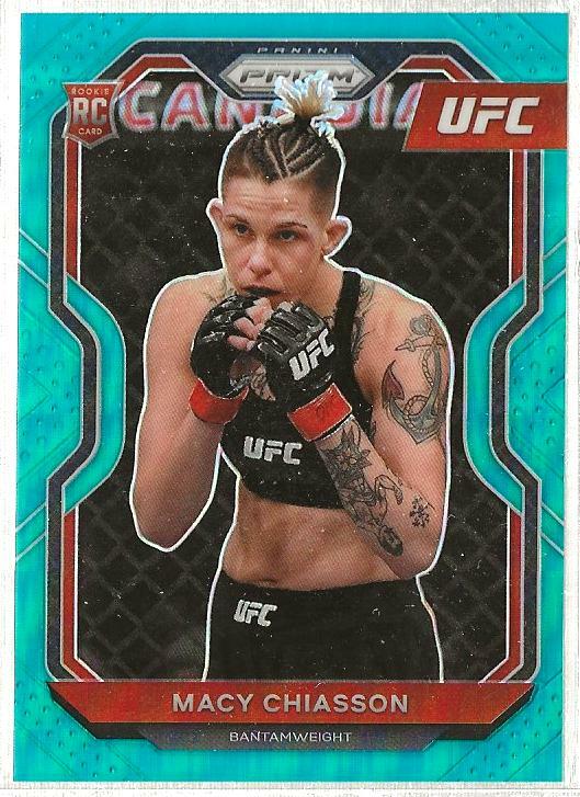 2021 PRIZM UFC DEBUT #37 MACY CHIASSON ROOKIE TEAL REFRACTOR SP #15/49