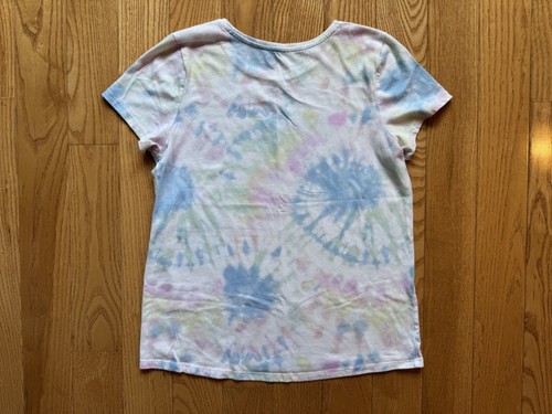 EUC SO Kid Girls Tie Dye Short Sleeve Tee Shirt Size XL 14 16 - Picture 3 of 3