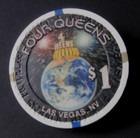 $1.00 CASINO CHIP "FOUR QUEENS CASINO" MILLENNIUM 2000 LAS VEGAS, NEVADA — photo 2